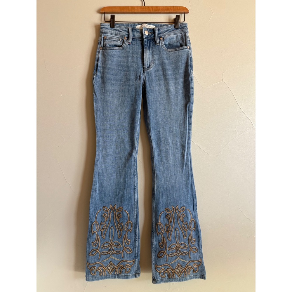 Idyllwind Rebel Miranda Lambert Embroidered Flare Jeans Medium Wash 4W x 34L‎
